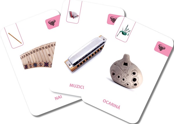 Instrumente muzicale. Carti de joc educative