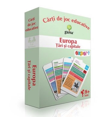 Europa: Tari si capitale. Carti de joc educative