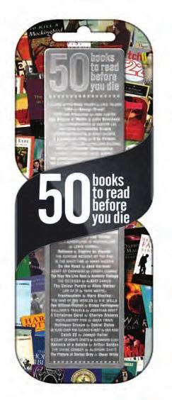 Semn de carte metalic - 50 books to read before you die
