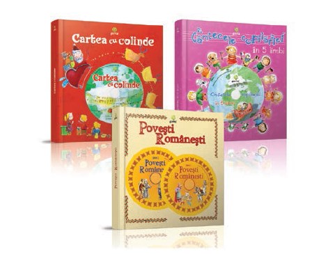 Pachet cartea cu colinde + cantecele copilariei in 5 limbi + povesti romanesti + 3CD