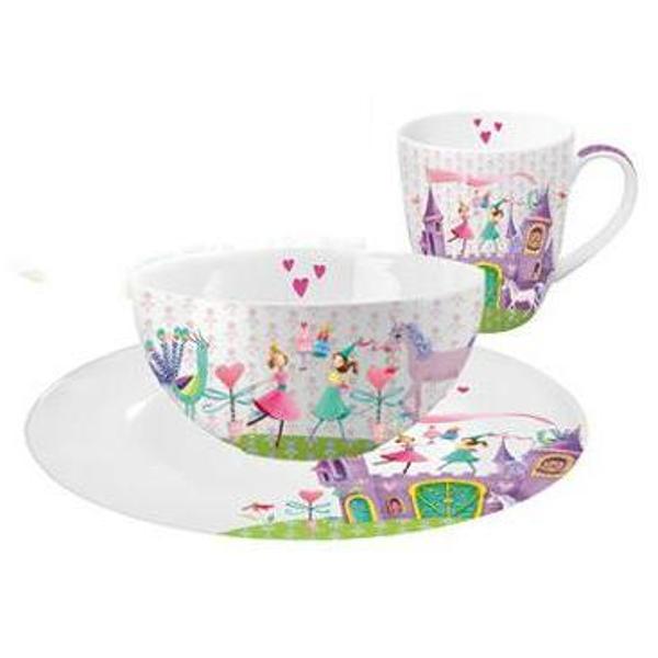 Set Breakfast Princess Castle - Bol+farfurie+cana+cutie - Tea Garden