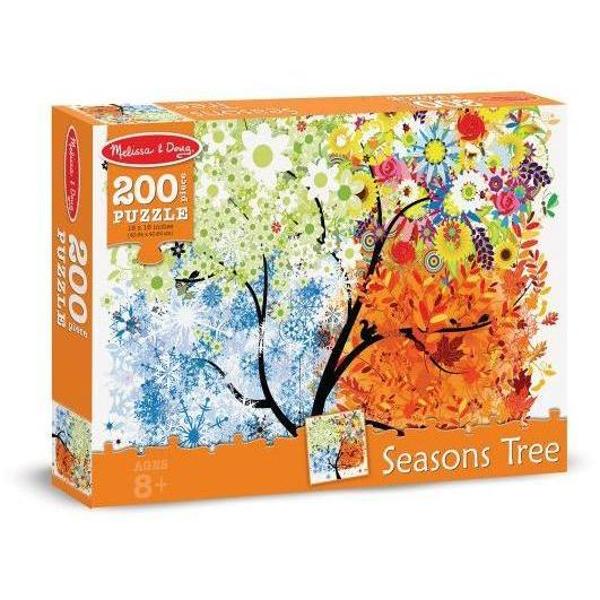 Seasons tree. Puzzle educational, Anotimpurile