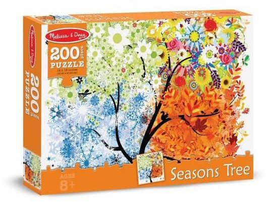 Seasons tree. Puzzle educational, Anotimpurile