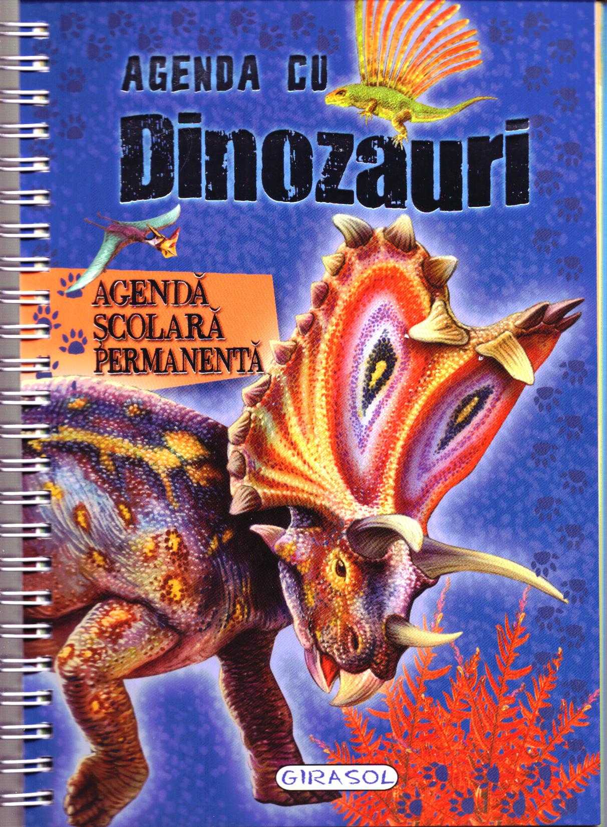 Agenda cu dinozauri. Agenda scolara permanenta