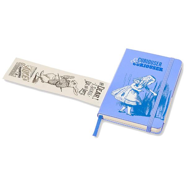 Moleskine Limited Edition Notebook Alice in Wonderland Plain pocket Blue
