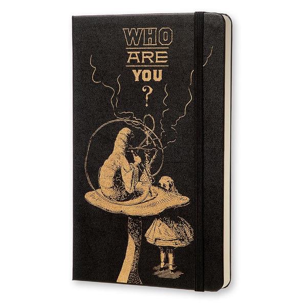 Moleskine Limited Edition Notebook Alice in Wonderland Plain large hard cover Black