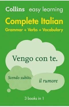 Coperta cărții 'Easy Learning Complete Italian Grammar, Verbs and Vocabulary'