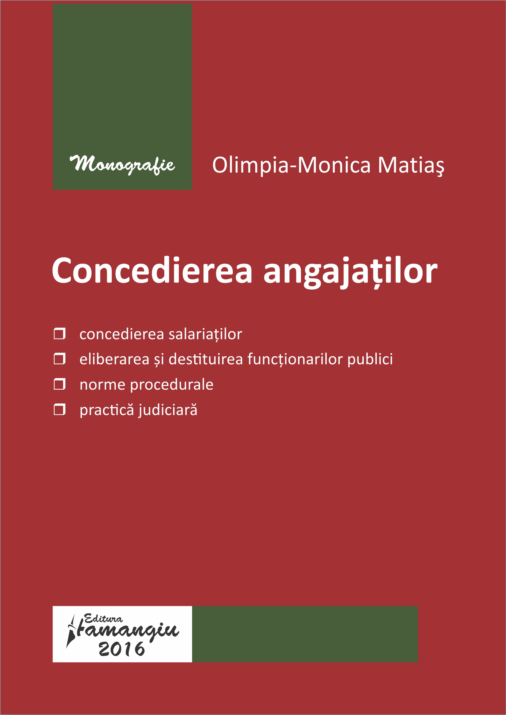 Concedierea angajatilor - Olimpia-Monica Matias