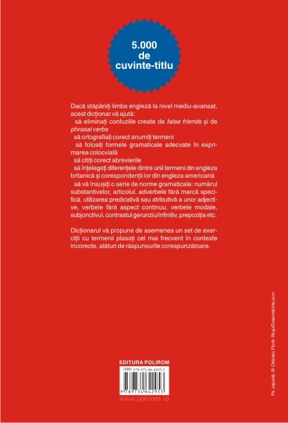 Dictionar de dificultati ale limbii engleze - Ileana Baird