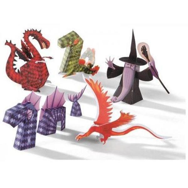 5 Paper toys, Dragons et chimeres. Dragoni