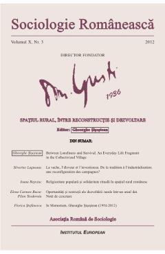 Coperta cărții 'Sociologie Românească Vol.x Nr.3 2012'
