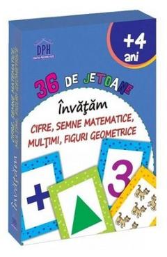 Poza produsului 36 de jetoane - Invatam cifre, semne matematice, multimi, figuri geometrice (4 Ani+)