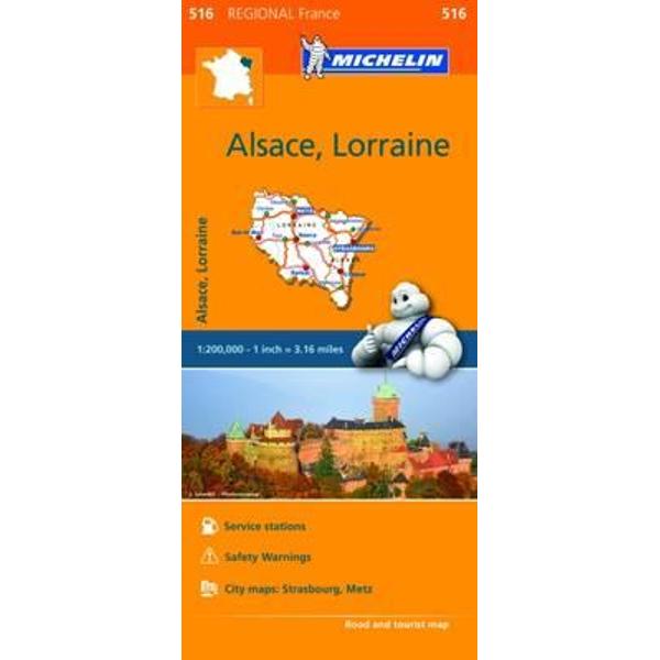 Alsace, Lorraine Map 516