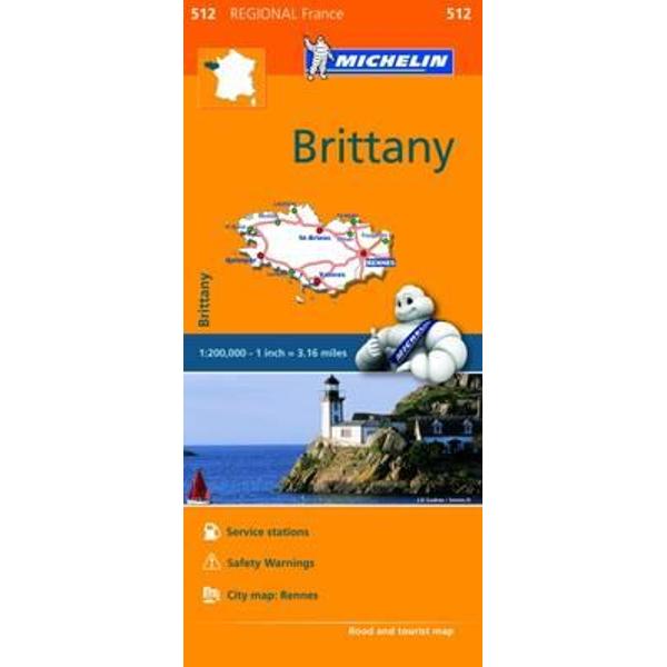 Brittany (Bretagne) Map 512