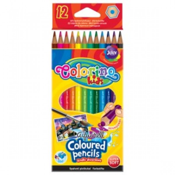 Creioane color Patio aquarell 12 set+pensula