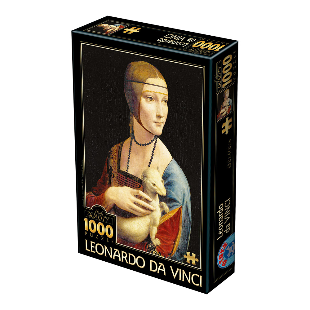 Puzzle 1000 Leonardo da Vinci - Doamna cu Hermina 