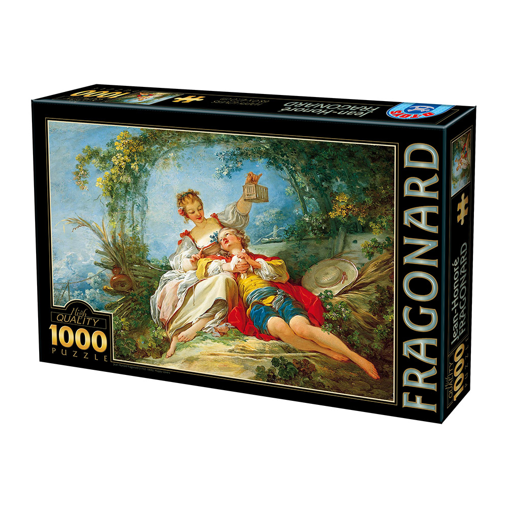 Puzzle 1000 Jean-Honore Fragonard - Happy lovers 