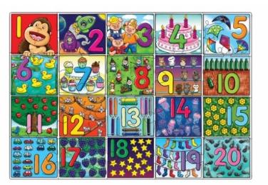 Puzzle gigant de podea - Invata numerele de la 1 la 20