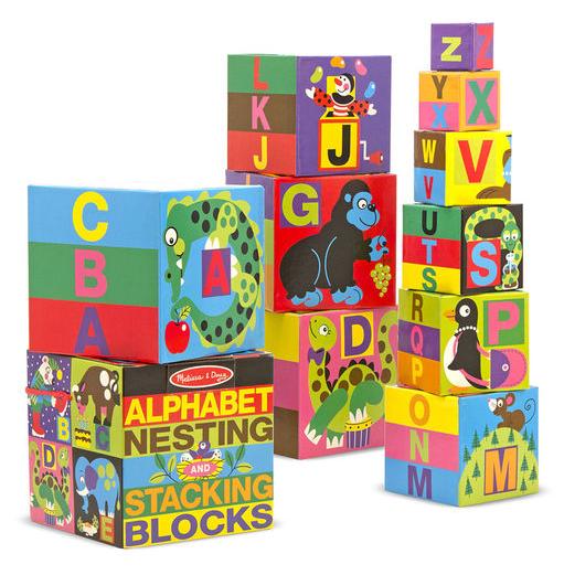 Alphabet nesting and stacking blocks. Piramida alfabet