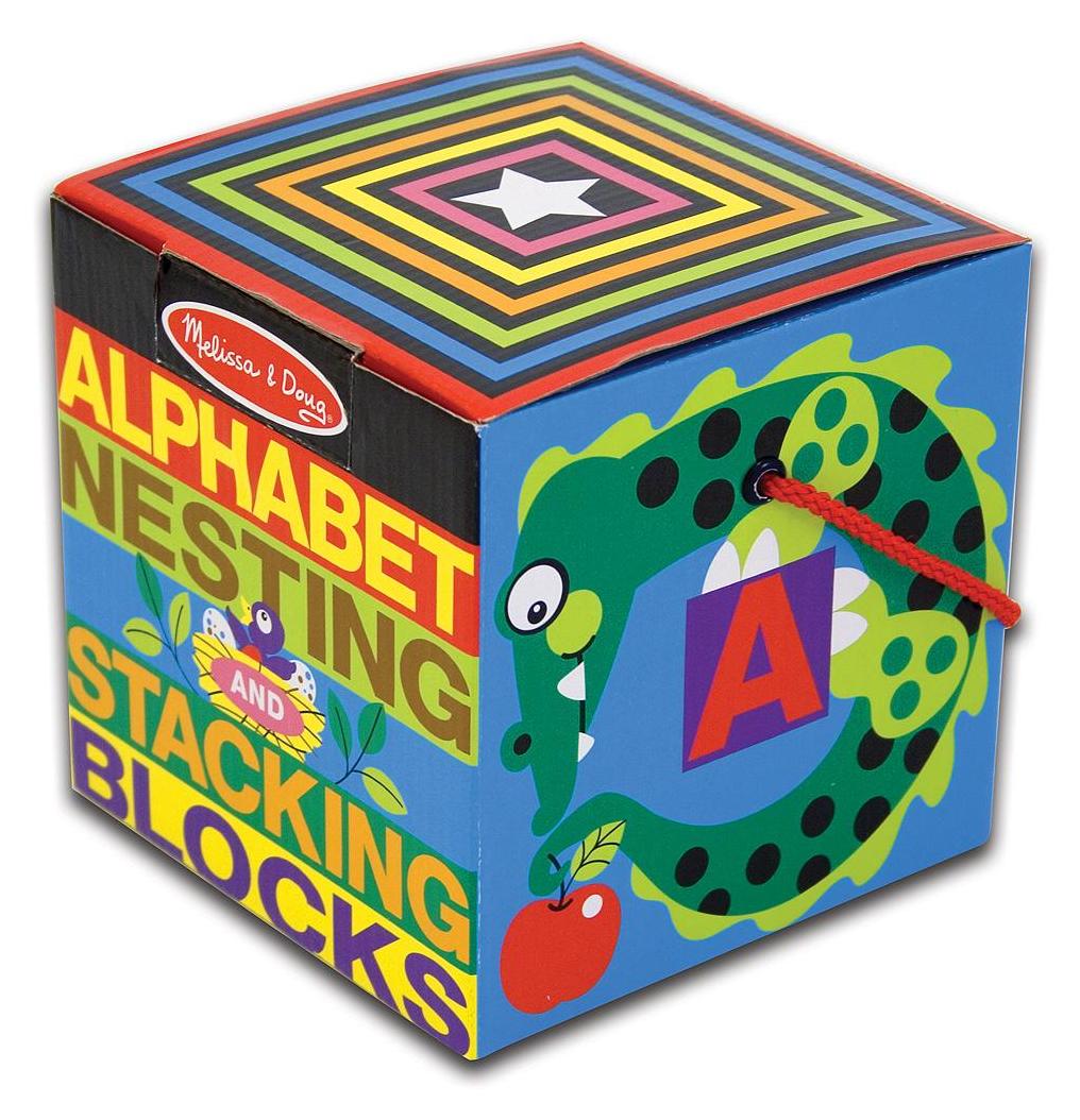 Alphabet nesting and stacking blocks. Piramida alfabet