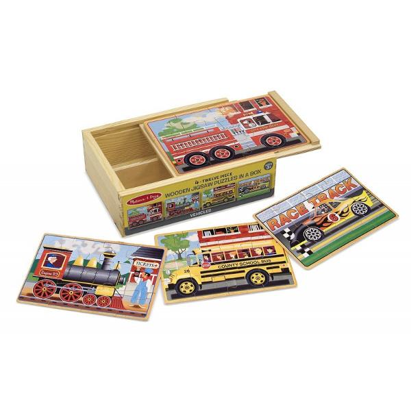 Wooden puzzles. Set 4 puzzle lemn, Vehicule