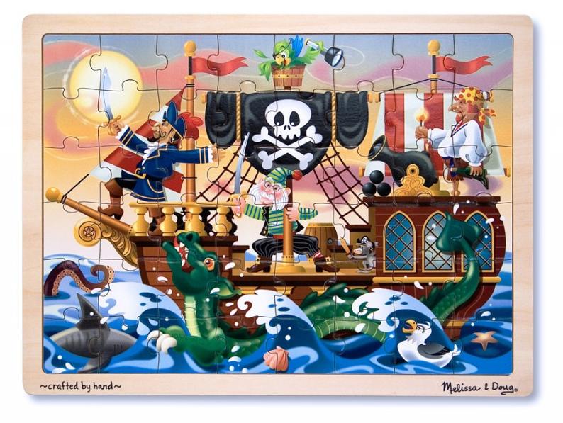 Wooden jigsaw puzzle, Pirate adventure. Puzzle lemn, Aventura Piratilor