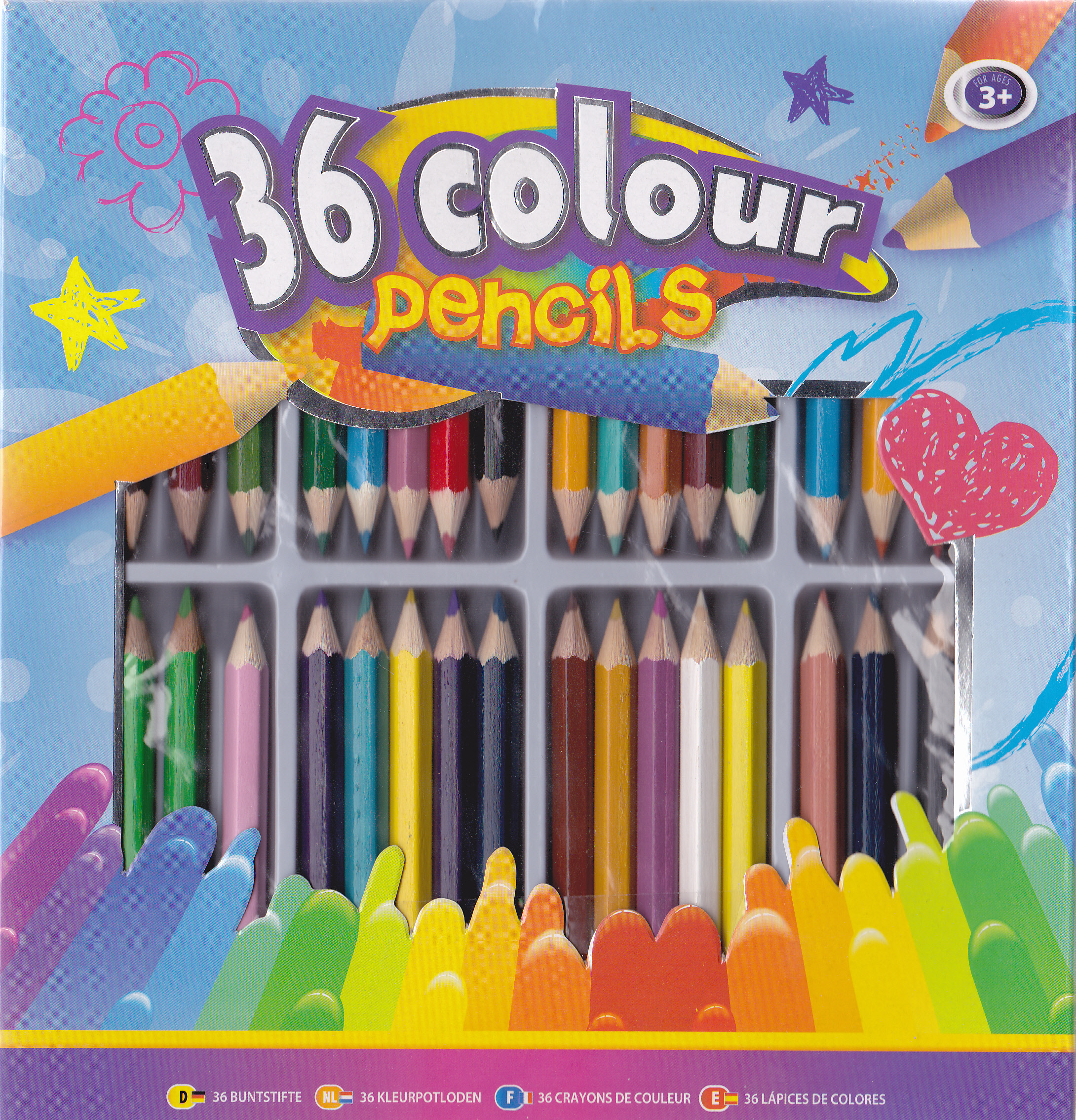 Set 36 mini creioane colorate