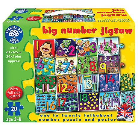 Big Number Jigsaw. Puzzle de podea, Invata numerele