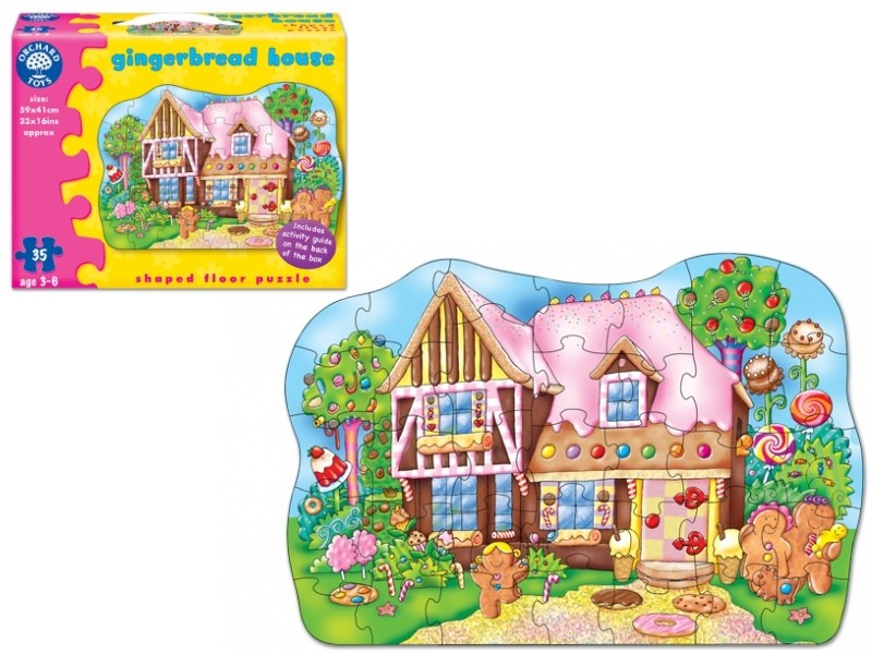Gingerbread house, Floor puzzle. Puzzle de podea, Casuta de turta dulce
