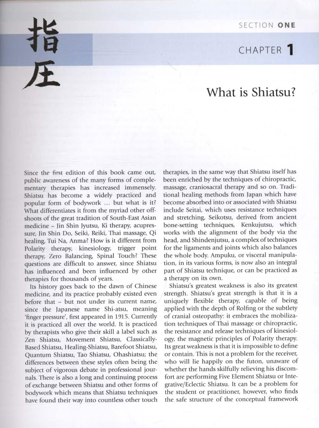 Shiatsu Theory and Practice
