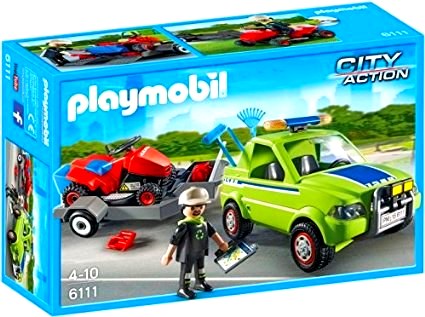 Playmobil - Om cu masina de tuns iarba