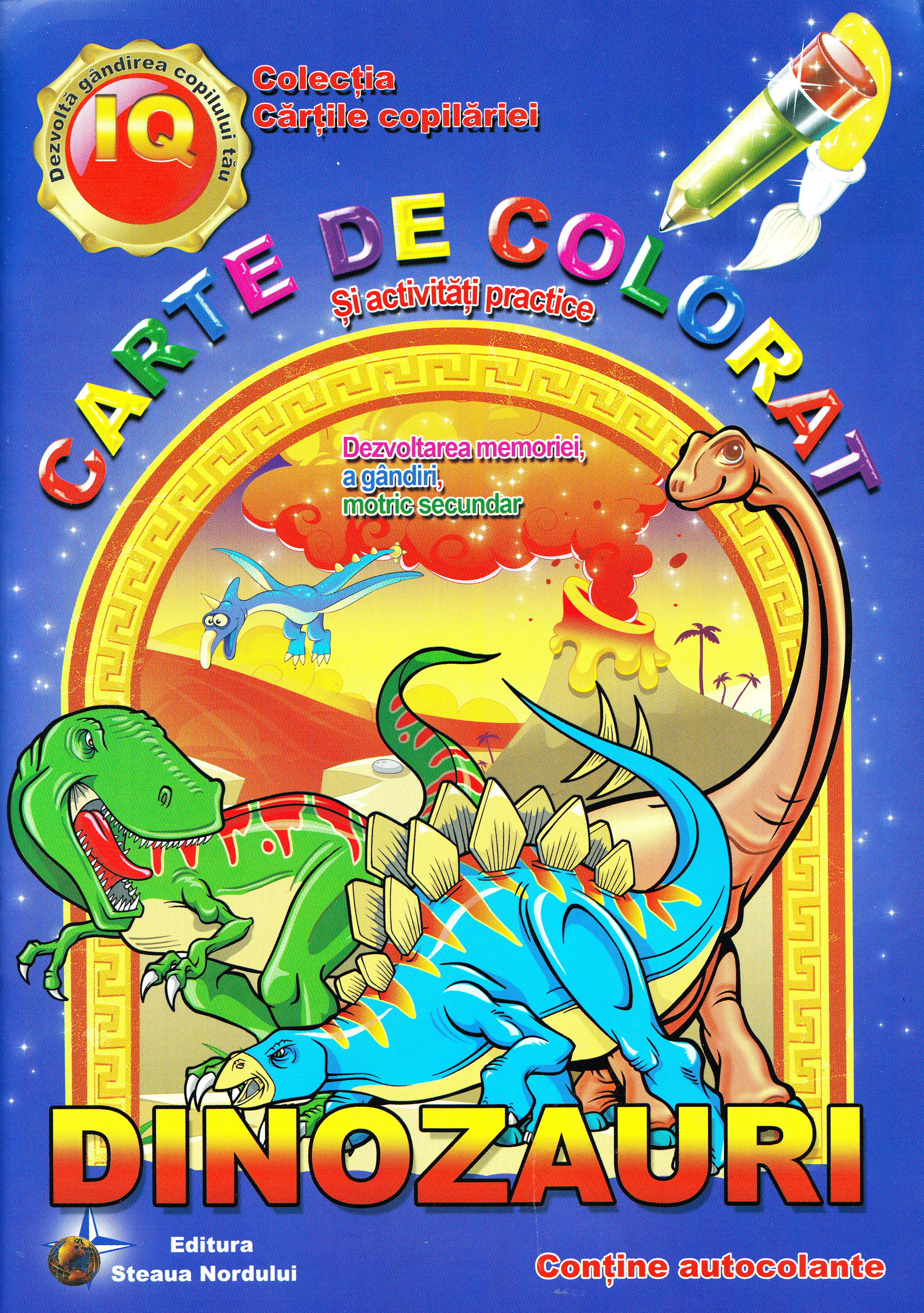 Dinozauri - Carte de colorat si activitati practice