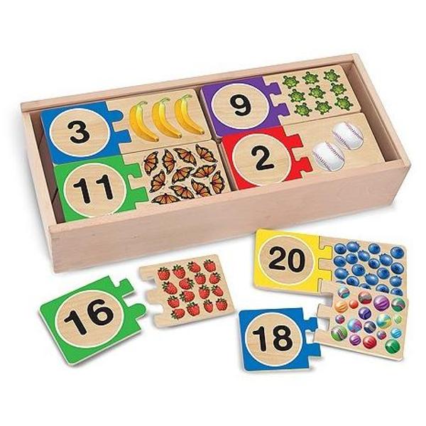 Number puzzles. Puzzle din lemn pentru invatarea numerelor