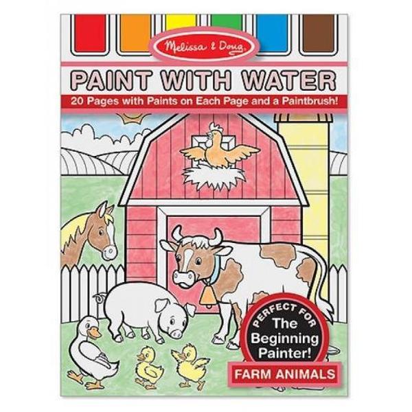 Paint with water, Farm animals. Set de pictura cu apa, Ferma