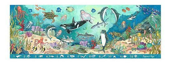 Puzzle de podea cauta si descopera Peisaj Subacvatic Melissa and Doug 48 piese